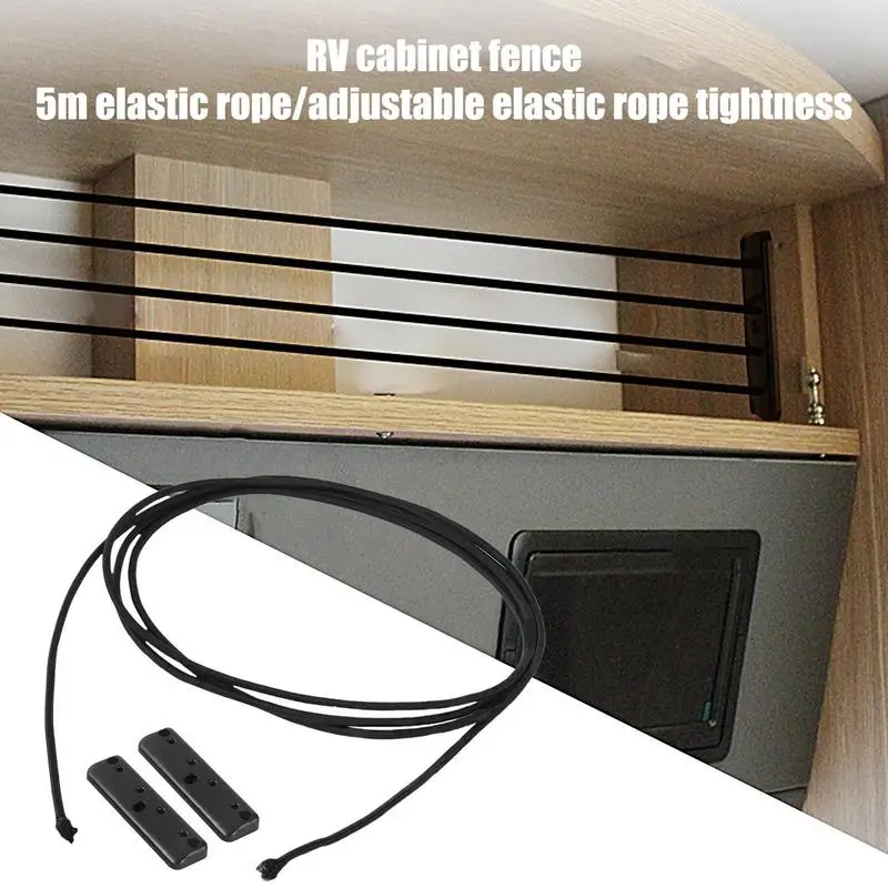 RV Cabinet Cargo Net Campers Trunk Trailer Side Cargo Luggage Elastic Storage Net Mesh Pocket Organizer Anti Falling Baffle