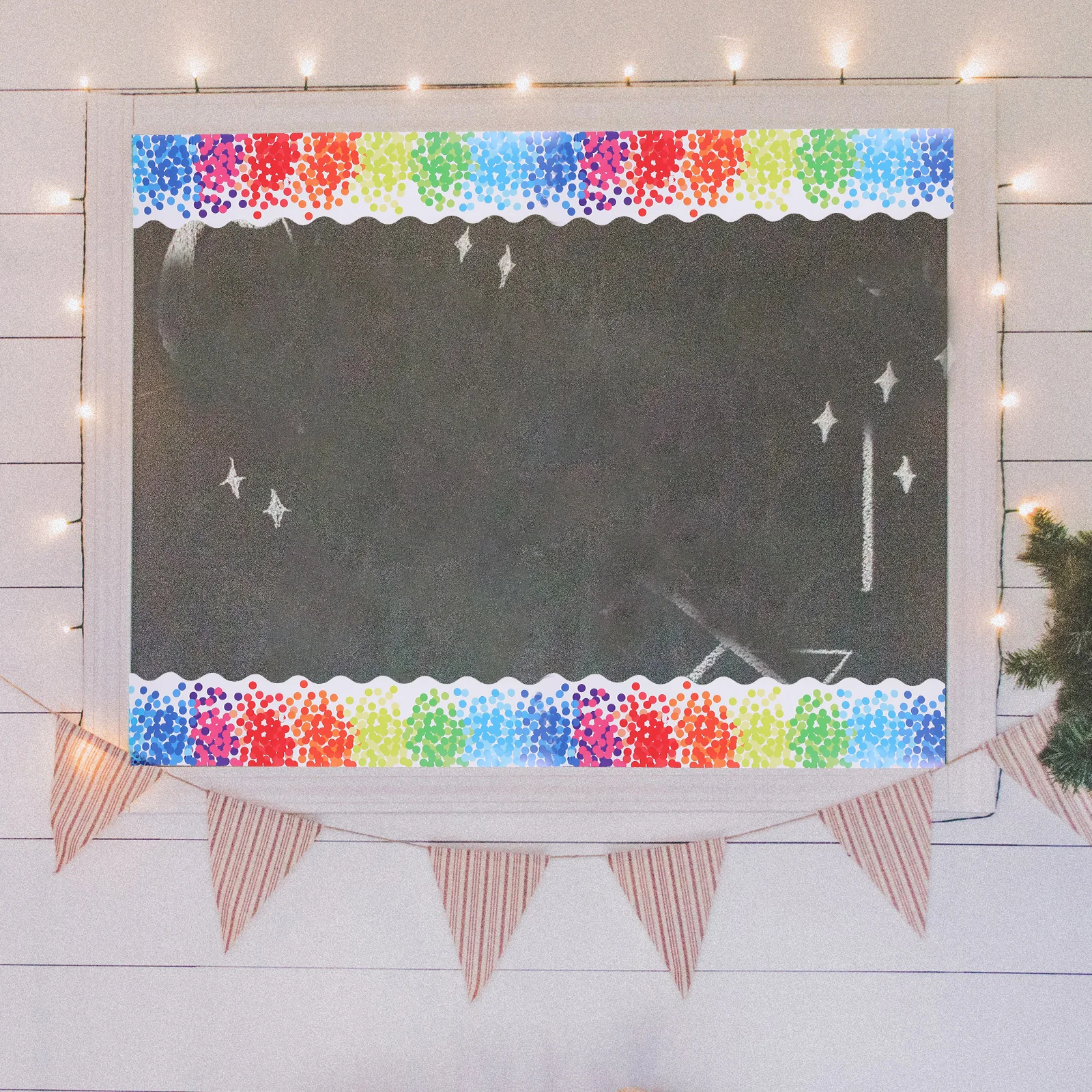

1 Roll Blackboard Border Stickers Decorative Bulletin Board Borders Adorable Trim Stickers Classroom Wall Decors Festival