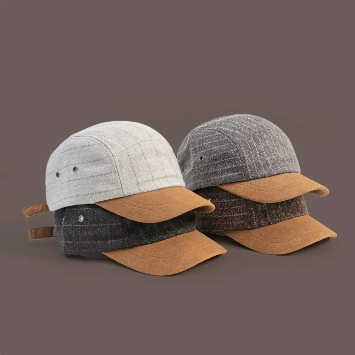 5 Panel Baseball Cap Color Block Striped Mesh Hat for Men Women Outdoor Camping Streetwear Retro Vintage Casual Fashion Unisex