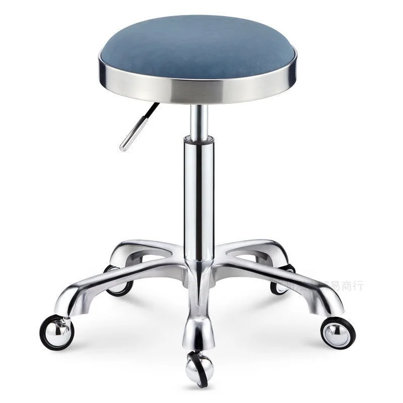 Simple Professional Barber Stool Swivel Wheels Rolling Rotating Styling Chair Beauty Salon Coiffeur Stuhl Salon Furniture MQ50BC