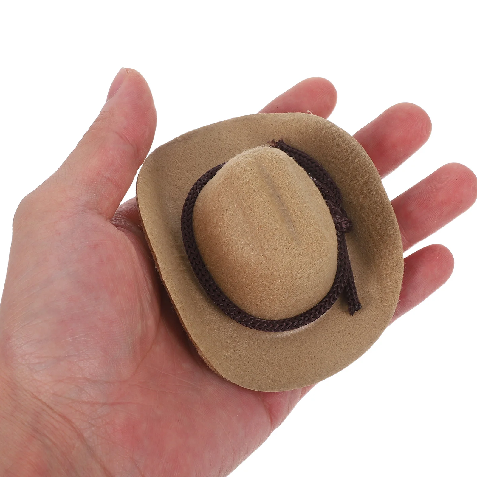 4Pcs Mini Cowboy Hats 8Cm Mini Western Style Accessories Tiny Caps for Party Decoration Miniature Cowgirl Hats for Crafts