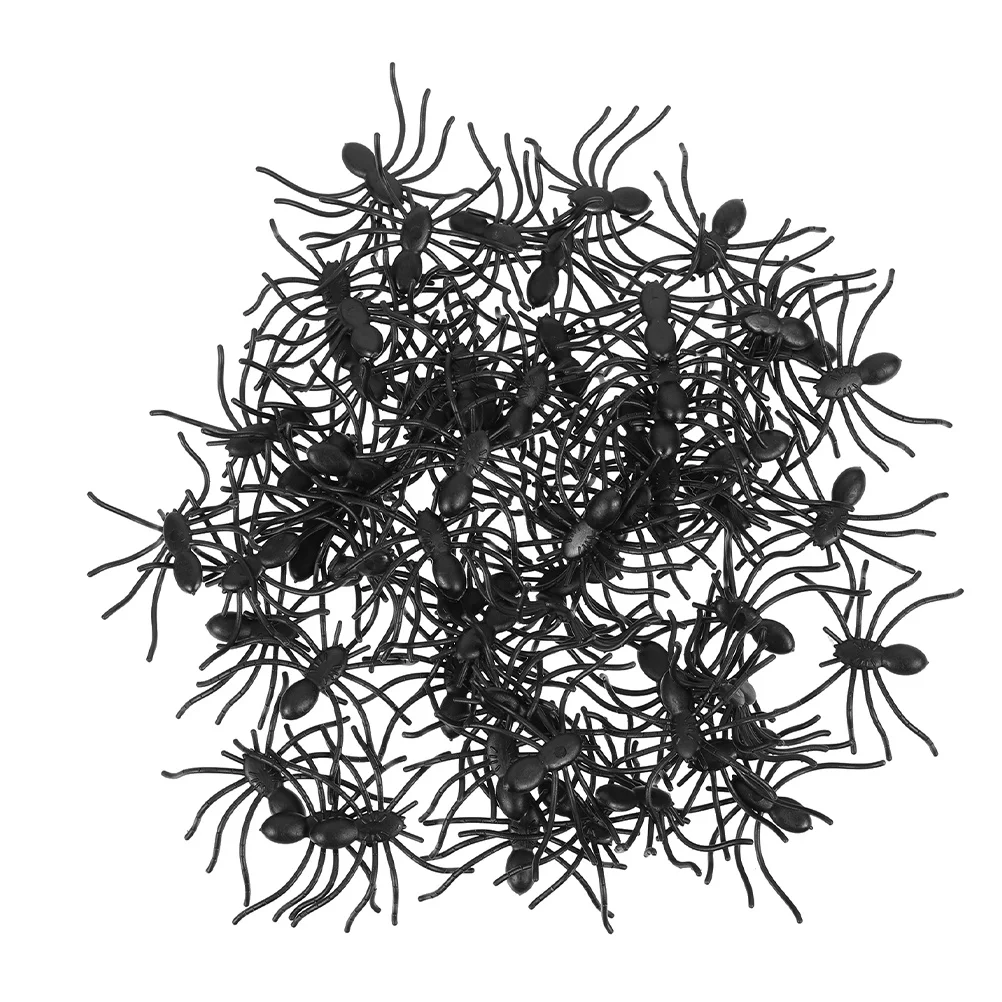 150 قطعة العناكب واقعية هالوين المزحة الدعائم زاحف الحشرات البلاستيكية الزخرفية العناكب البلاستيكية الزخرفية هالوين خدعة اللعب #5