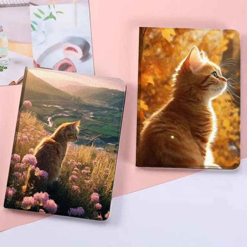 

Orange Cat Autumn Sunlight For Xiaoxin Lenovo Tab Pad K11 K10 M10 P11 3rd Plus Pro Legion Y700 Y900 Gen4 2 Tablet Case Gift