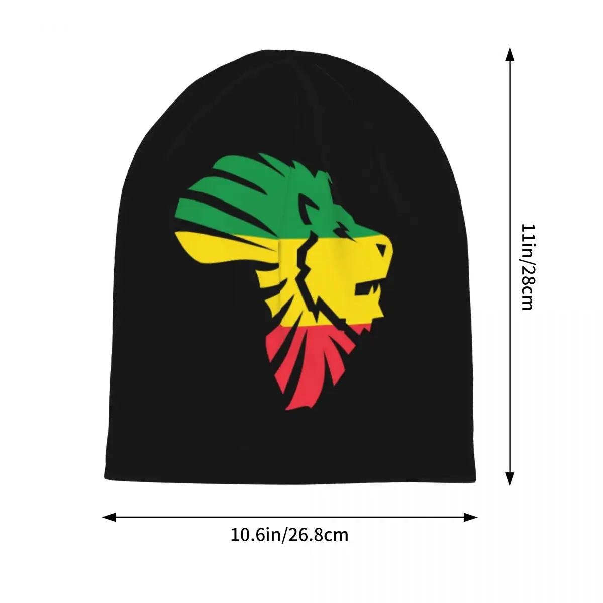 Jamaican Reggae Rasta Lion Jamaica Flag Unisex Adult Beanies Caps Knitted Bonnet Hat Warm Autumn Winter Outdoor Skullies Hats view 2