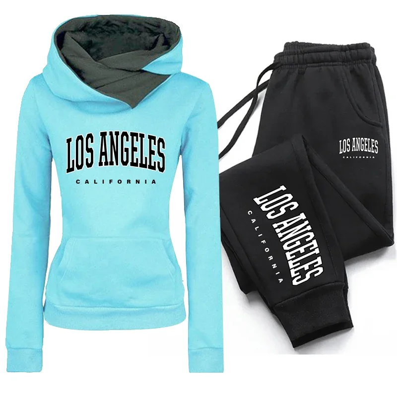 Women's Tracksuit Printing Fashion Casual Hoodie Sweatshirts Outdoors Sports Jogging Clothing Autumn Winter Quality Streetwear