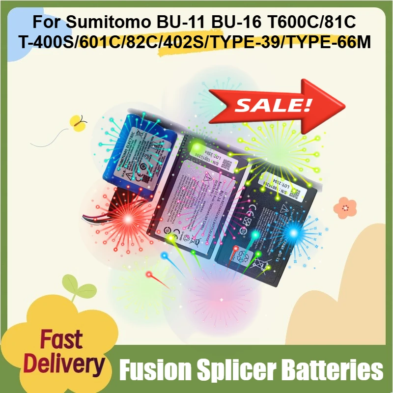 

НОВЫЕ перезаряжаемые аккумуляторы для сварочных аппаратов Sumitomo BU-11, BU-16, T600C/81C/T-400S/601C/82C/402S/TYPE-39/TYPE-66M, произведено в Японии