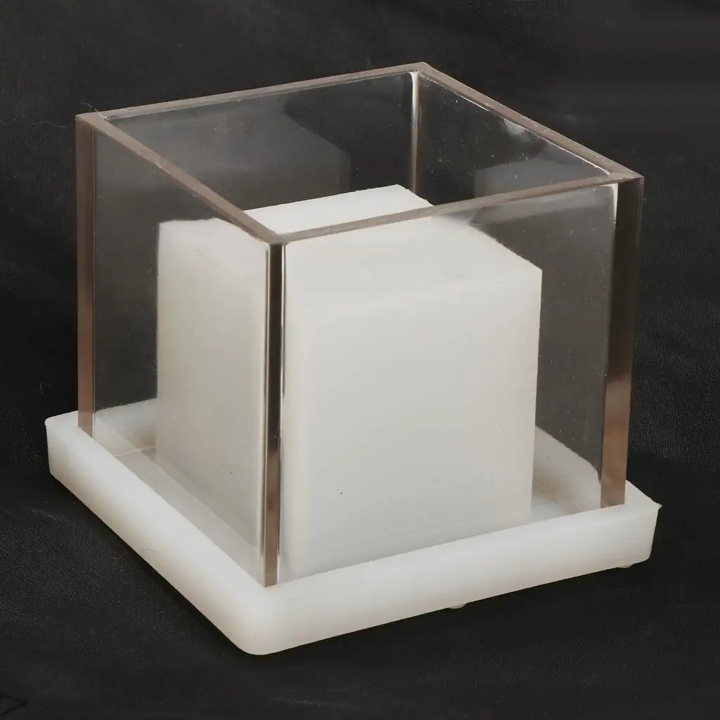 Reusable Square Cube Hollow Plastic Candle Making Molds Sets And Containers