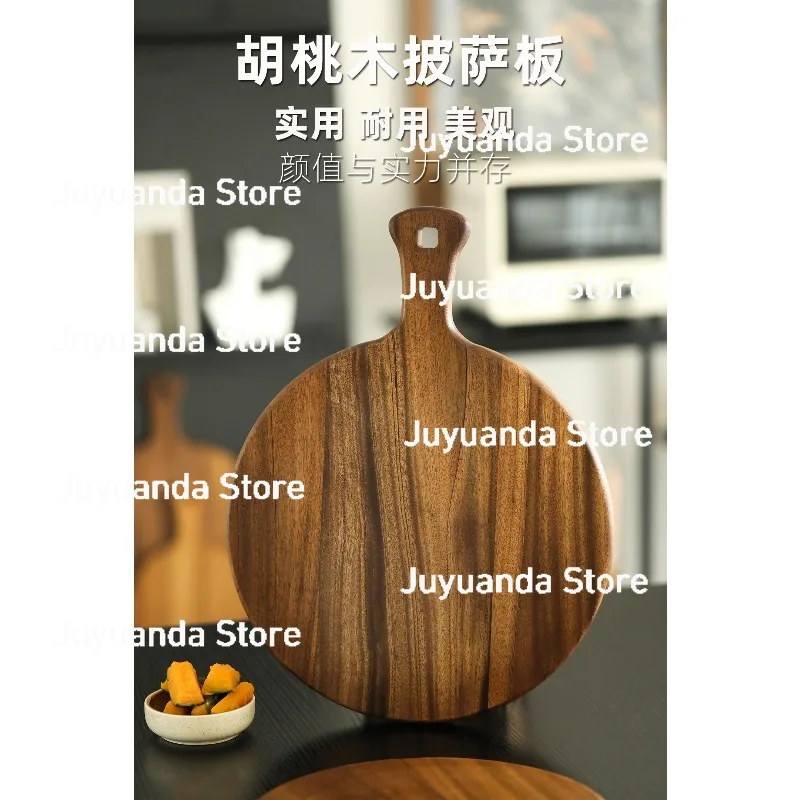 Round Pizza Plate Commercial Solid Wood Tray Wooden 6/7/8/9 Inch Steak Plate Complementary Food Plate Custom