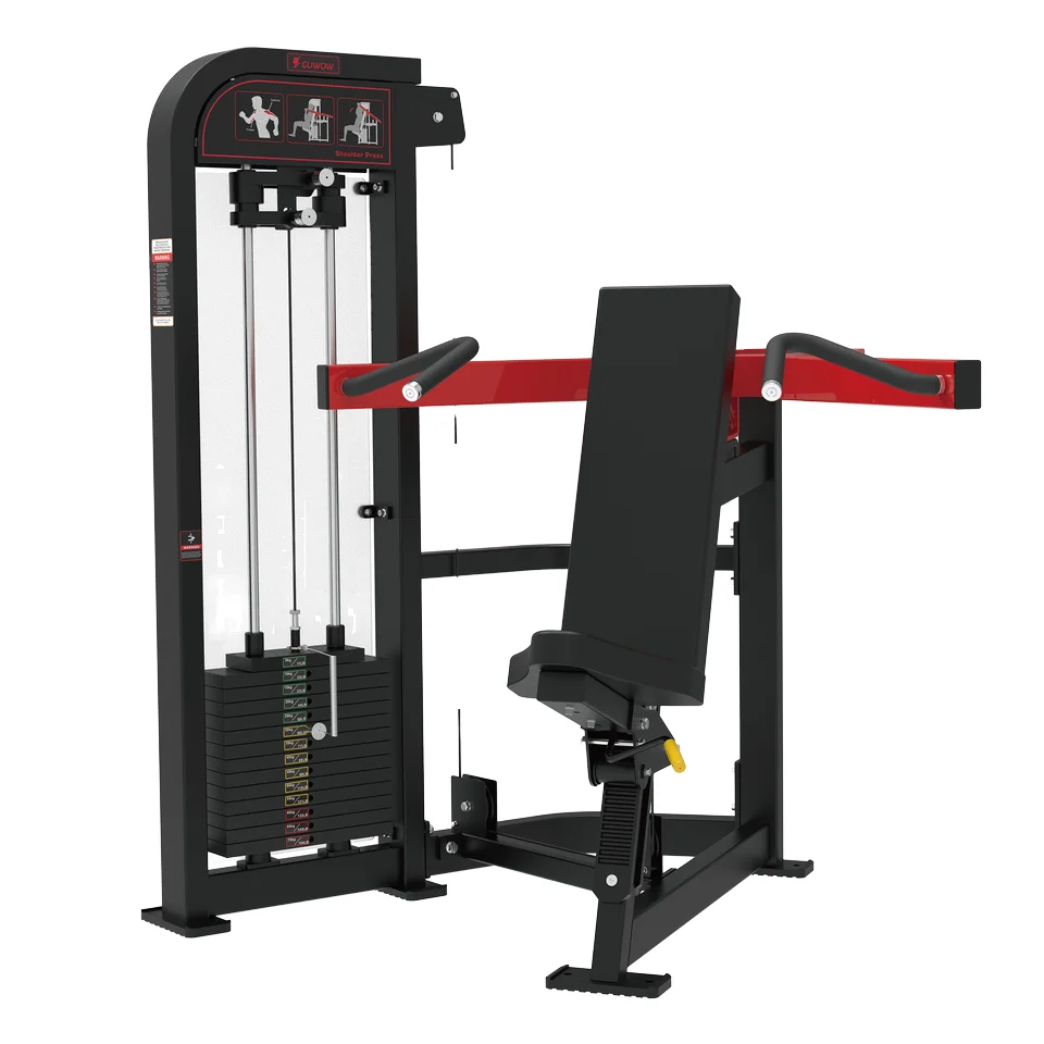 

Adjustable Steel Seated Shoulder Press Machine for Gym & Hotel Fitness Body Building Exercise Equipment Factory Price