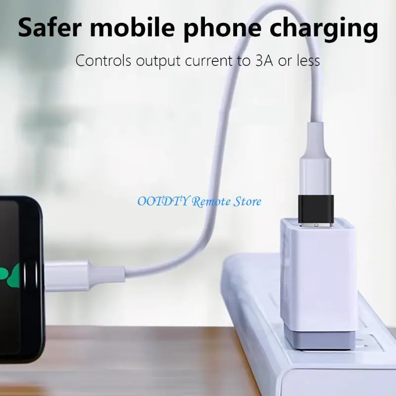 

1PC USB Type C Female to USB2.0 Male Adapters Type C Female Charging Cord USB2.0 Male OTG Adapters