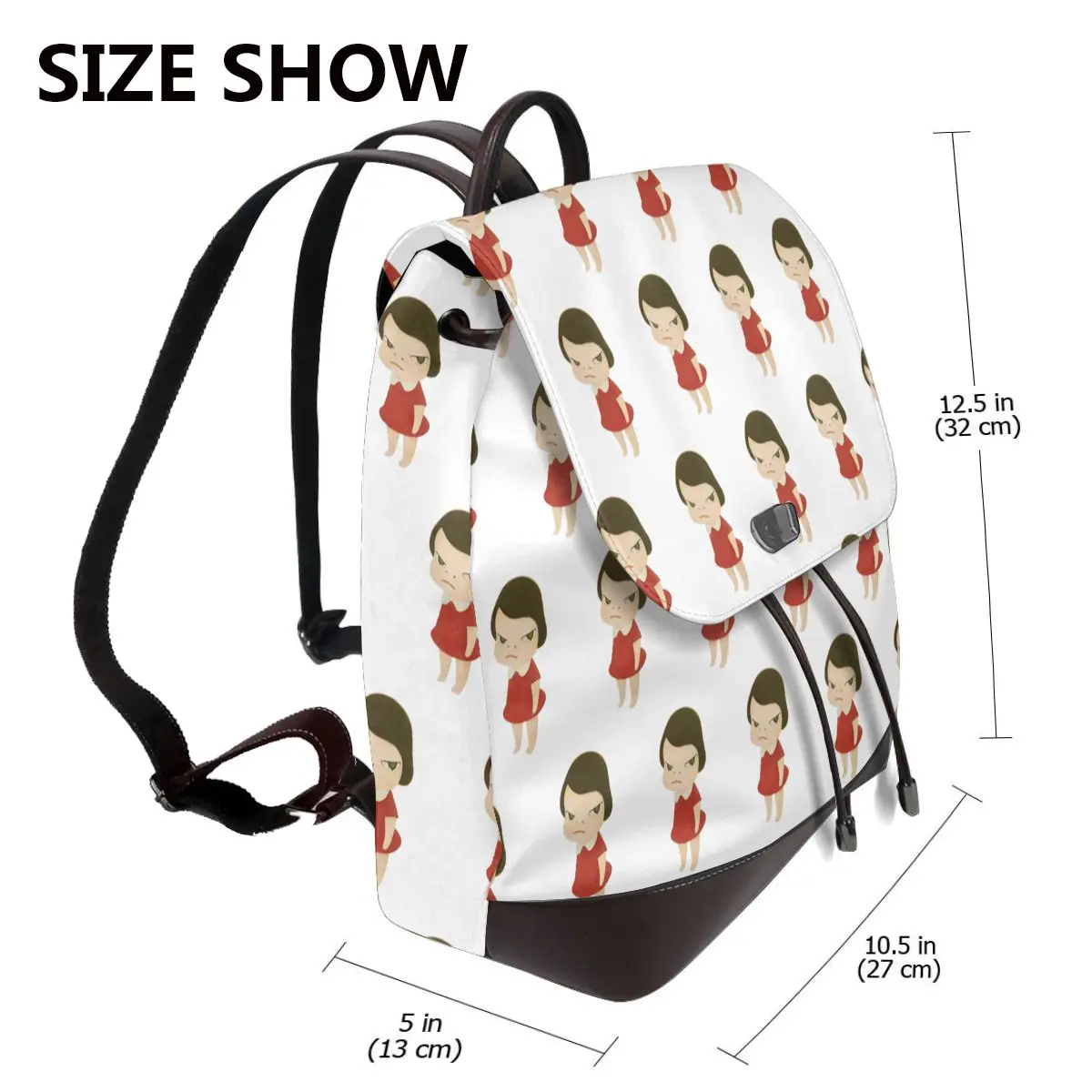 Yoshitomo Nara Bookbag School Student Bags Hiking Travel Daypack for Women Fashion Derma Backpack