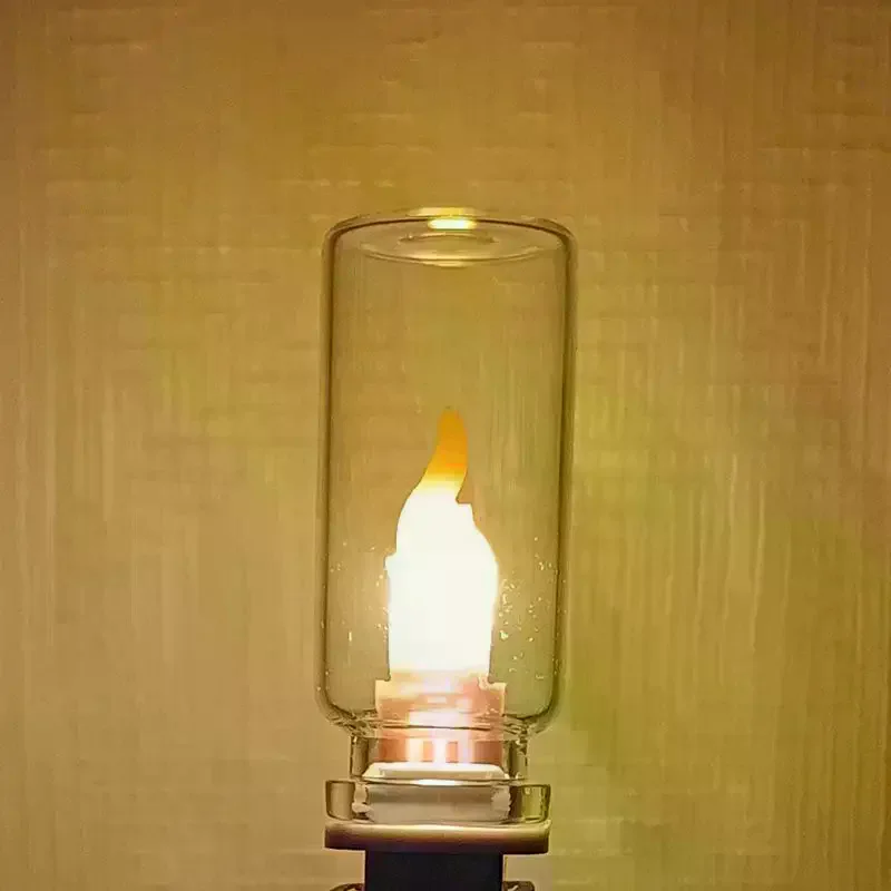 /TPz/Flame Flickering LED Frosted Clear Glass Candle Night Light Simulated Flame For Car Home Room PC Festival Decoration USB