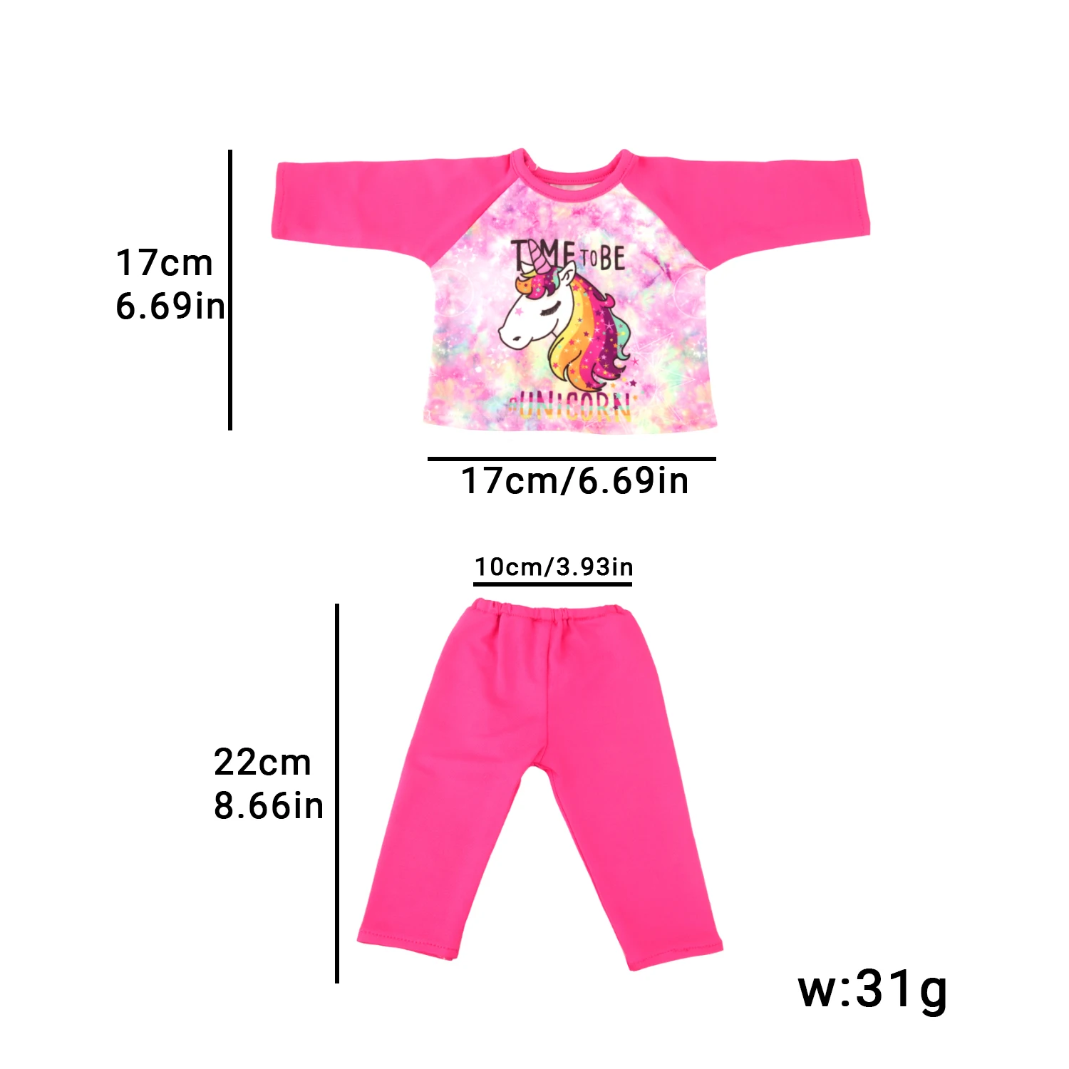 Doll Clothes Pajamas For 43cm Baby Reborn&American 18 Inch Girl Doll Unicorn Frog Shark Cartoon Clothes Suit For Generation Doll