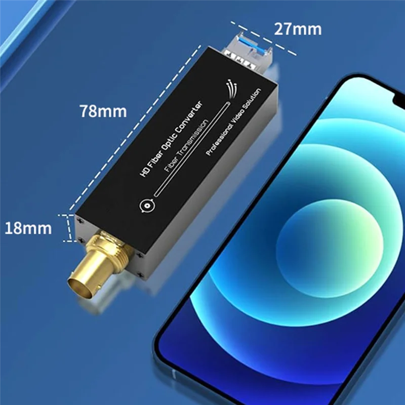 A46U Fiber Converter Mini Type-C Interface DC 5V For Broadcast Level Video Optical Transceiver