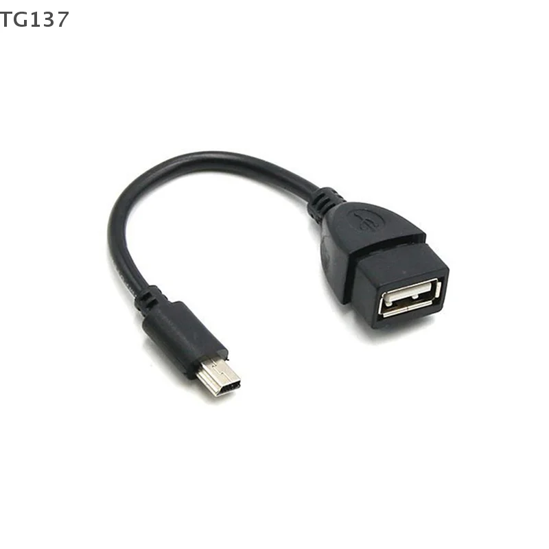 Mini USB Male To USB Female Car OTG Cable Adapter For Video Camera