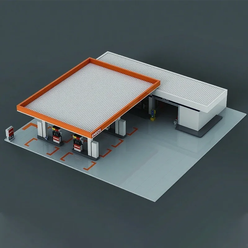 2640 stücke MOC initial D Modulare Modell Bausteine Architektur Weihnachten geschenke Montieren kreative idee Bildung spielzeug Ziegel