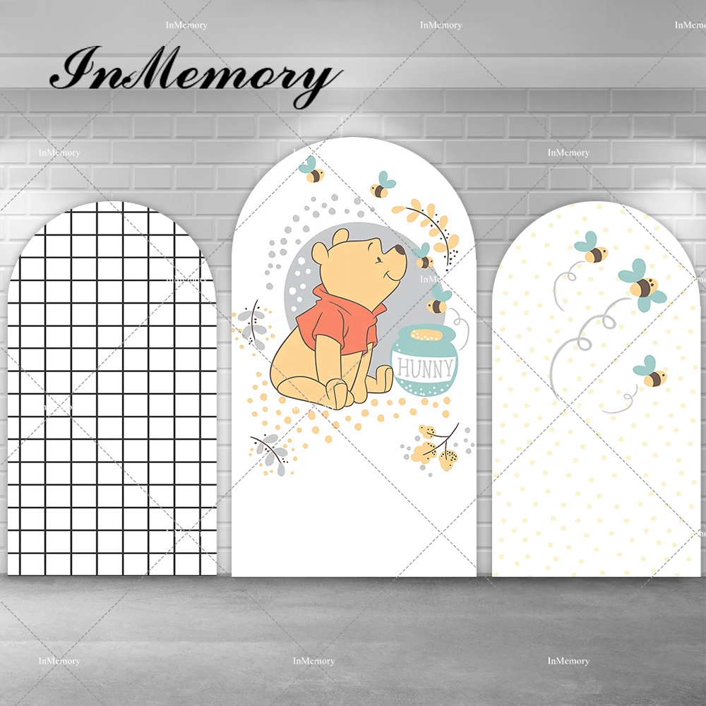 Kids Cartoon Winnie The Pooh Chiara Arch Backdrop Cover Tigger Piglet Plinth Covers Chiara Wall Banner Photography Backgrounds