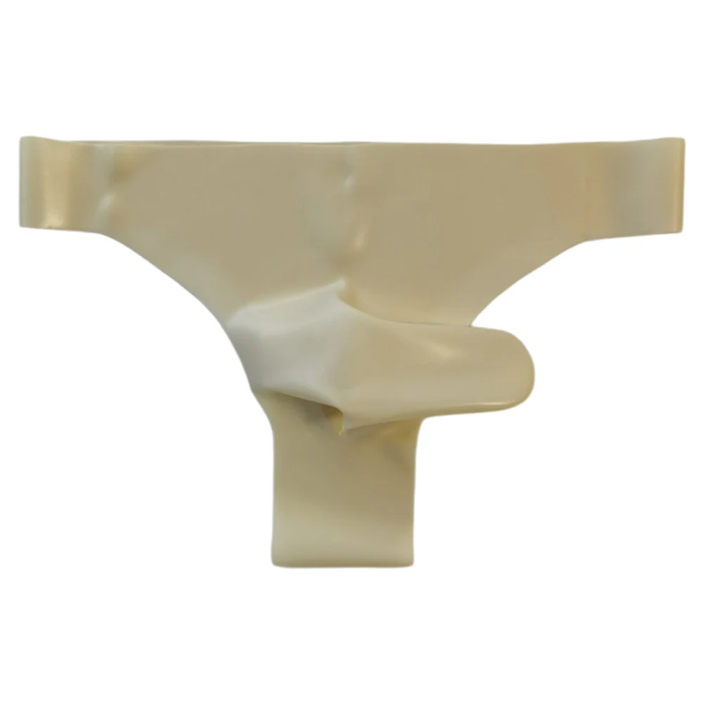 Mens Latex Underwear Rubber Elephant Nose Stretch Lingerie See-Through Underpants Erotic Hombre Briefs Safety Soft Sleep Panties