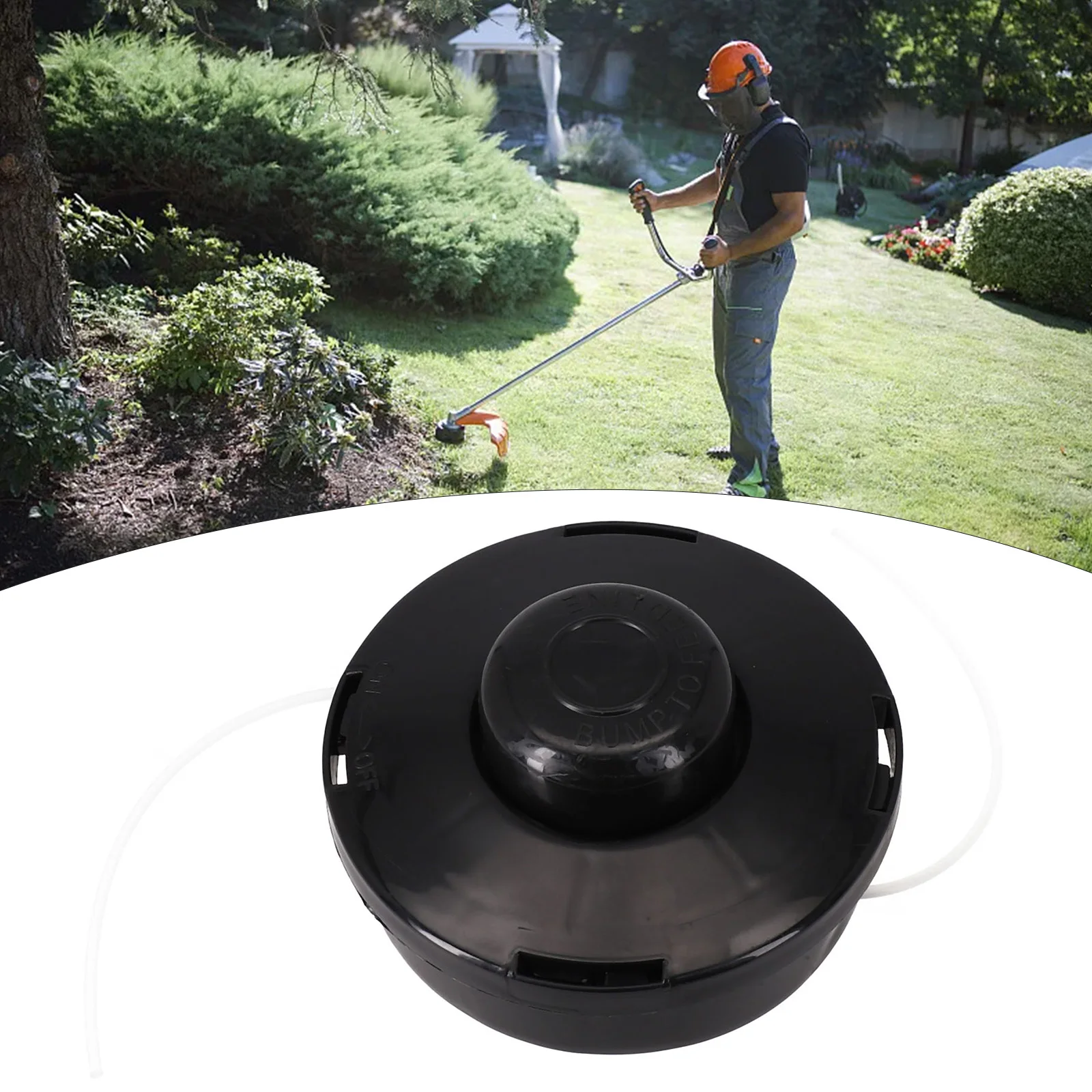 Hardened Plastic Brush Cutter Head Grass Trimmer Head Garden Cutter for Lawn Mower Parts Grass Machinery Tools 12.5*4cm