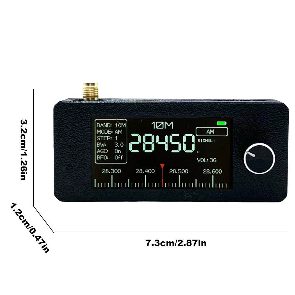 

SI4732 0.5-108mhz Portable Radio LSB USB AM FM Pocket Mini Radio 1.9inch IPS Screen All Band Radio Receiver HF SW MW VHF Radio
