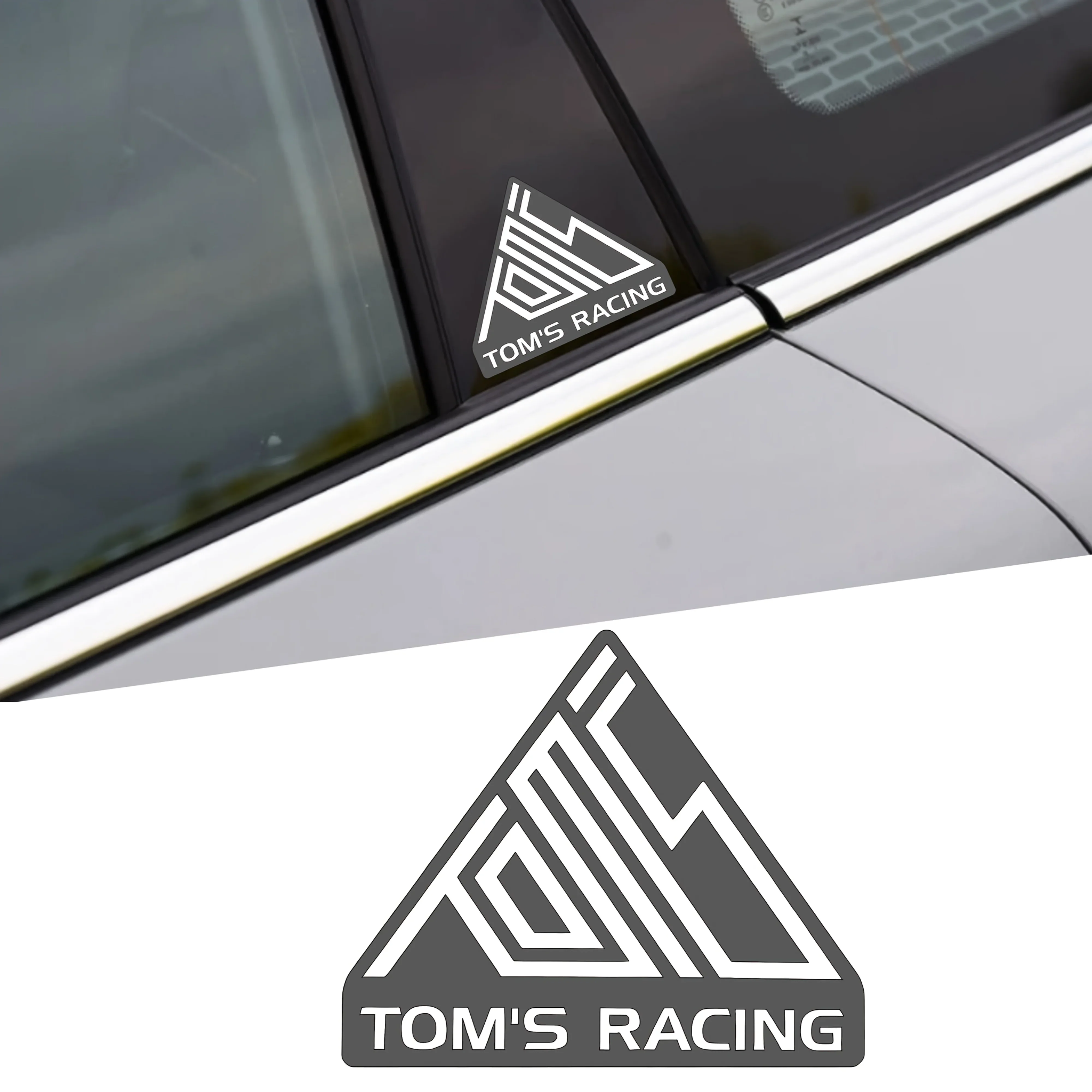 2PCS Toms Racing Logo Waterproof Sticker Decal Cover Scratches For Car Fender Trunk Window JDM Custom Exterior Decor view 3