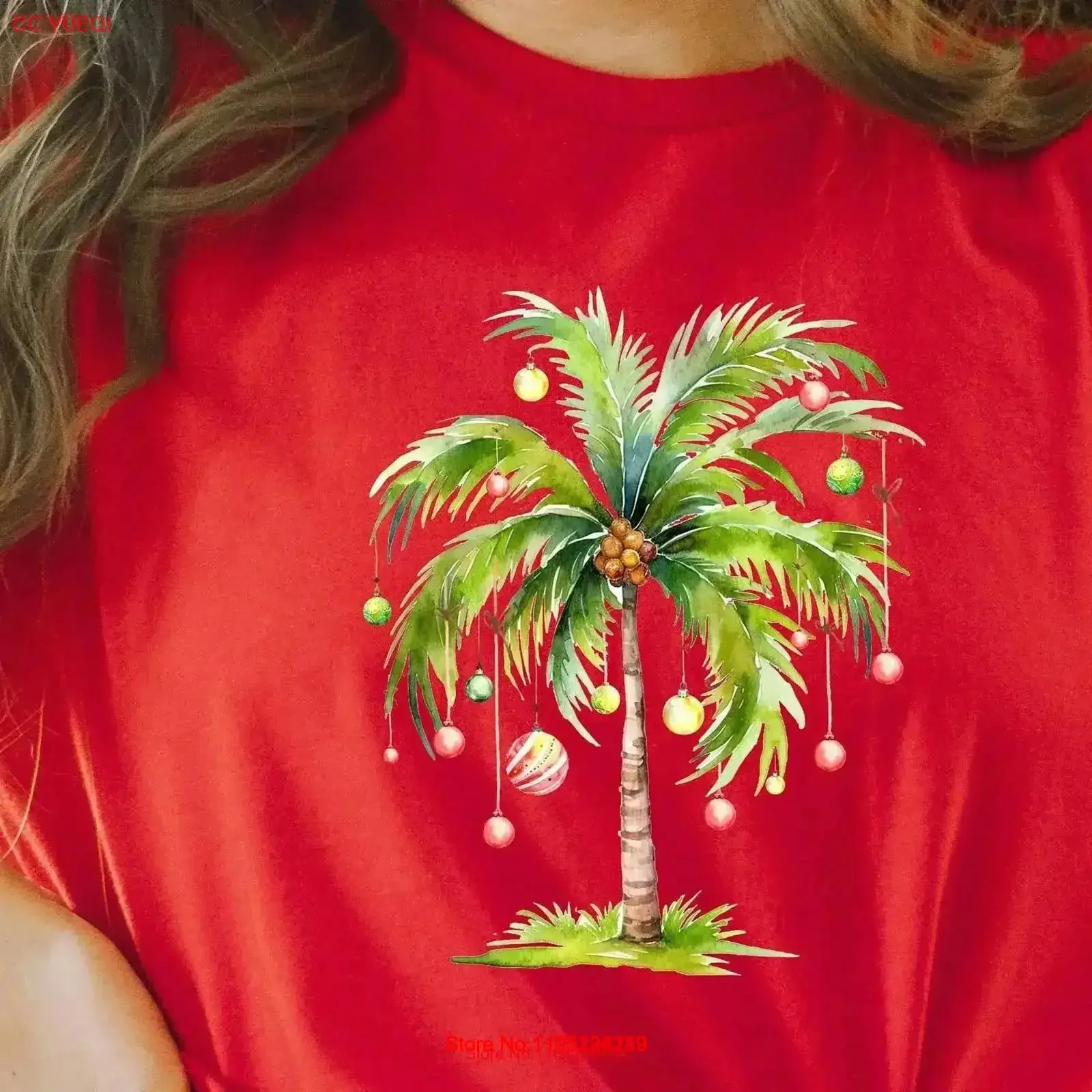 Christmas Palm Tree Shırt Tropical Xmas On The Beach T Shirt Family Santa July Hawaiian vintage Washed graphic Stylish vintage