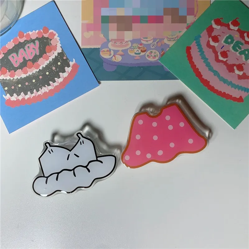 Skirt Shape Cartoon Expandable Mobile Phone Holder INS Korean Foldable Grip Tok Socket Finger Ring Bracket Accessories