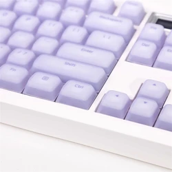 Soft Silicone Cherry Keycap Set ABS 113 Keys Maiden Pink Double Layer for MX Switch 60/84/90/104/108 Mechanical Keyboards