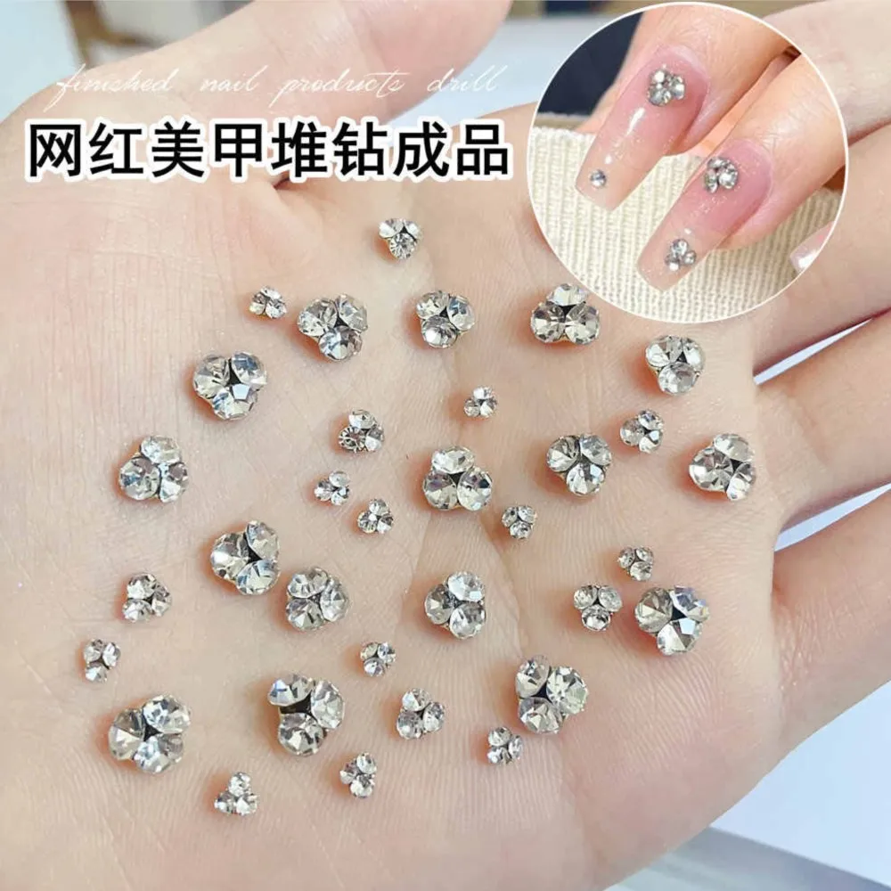 10 pçs 3d k9 pilha brilhante diamante prego strass SS6-SS28 luxo cristal diamantes transparente encantos jóias decoração da arte do prego