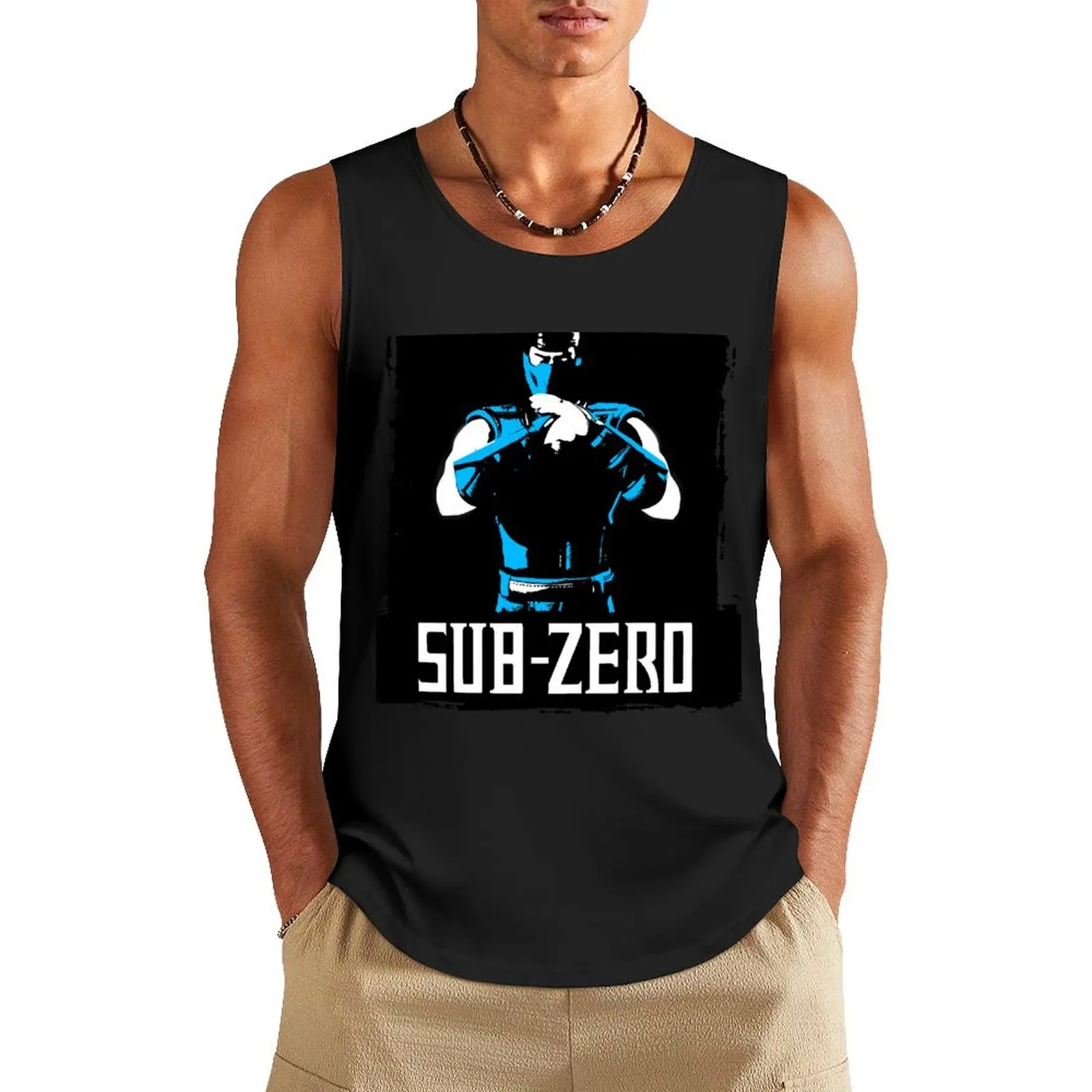 Mortal Kombat Sub-Zero Tank Top anime clothes Muscle fit sleeveless basketball clothing