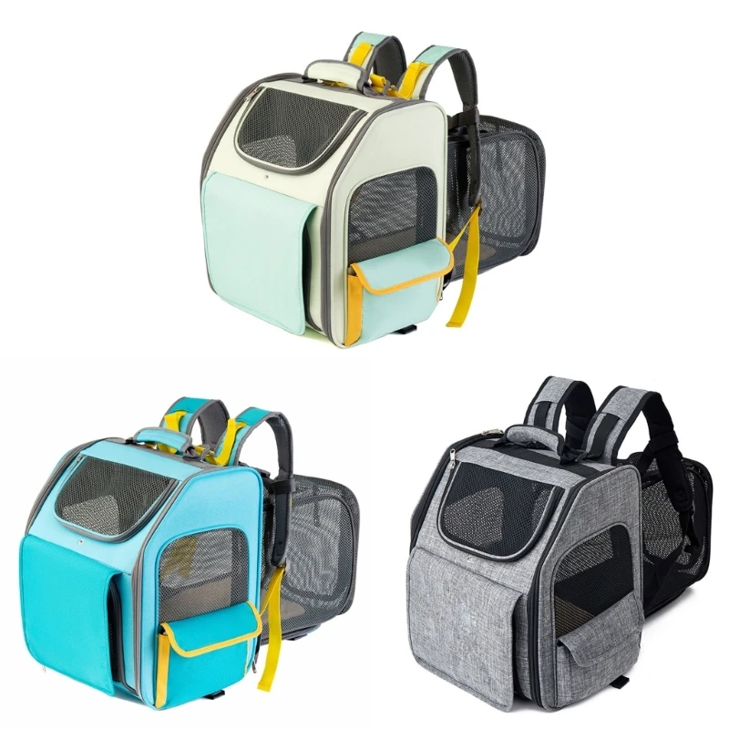 

Pet Backpack Convenient Breathable Large Capacity Bag Cats Carriers Bag Trip Dogs Backpack with Extendible Meshes Parts