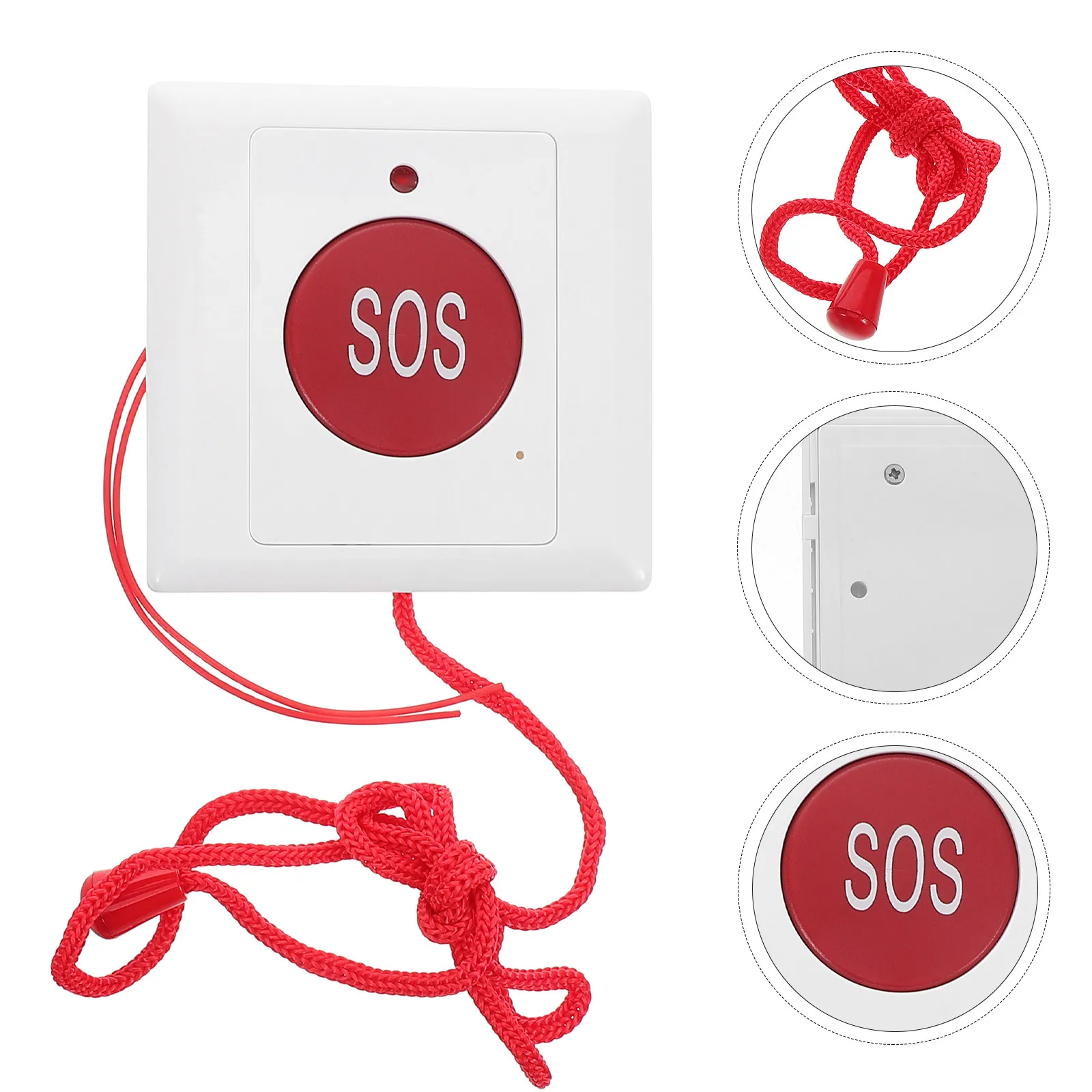 

Emergency Call Button Elderly Children Assistance Wall Mount Compact Size Pull Cord Quick Response Help Button Device