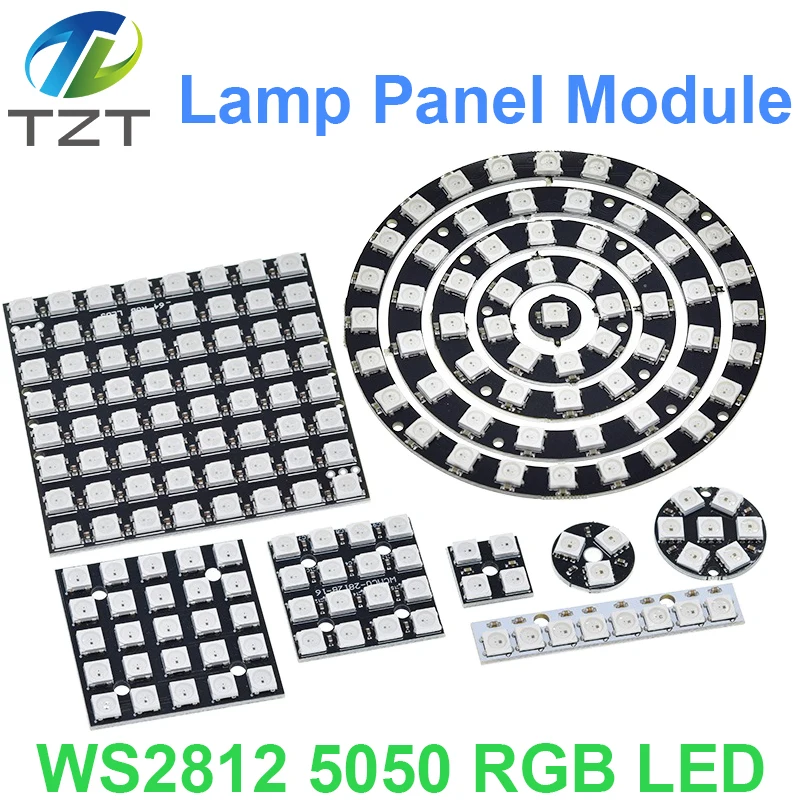 DIYTZT WS2812 WS2812B WS 2811 5050 RGB LED Lamp Panel Module 5V 1Bit 4Bit 8Bit 12Bit 16Bit 24Bit Rainbow LED Precise