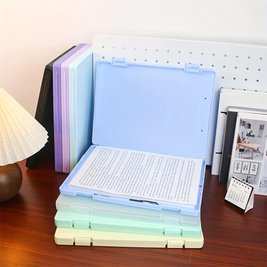 A4 Transparent Data Storage Box, Folder, Large Capacity, Multifunctional Student Test Paper, Book, Graduation Certificate, Archi view 4