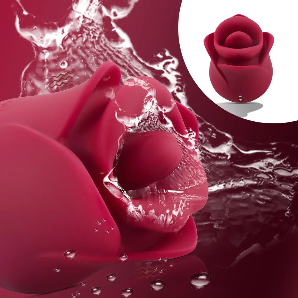 Rose red lip biting vibrator, female orgasmic licking device, multi frequency vibration, sucking, big mouth, jumping egg vibrato