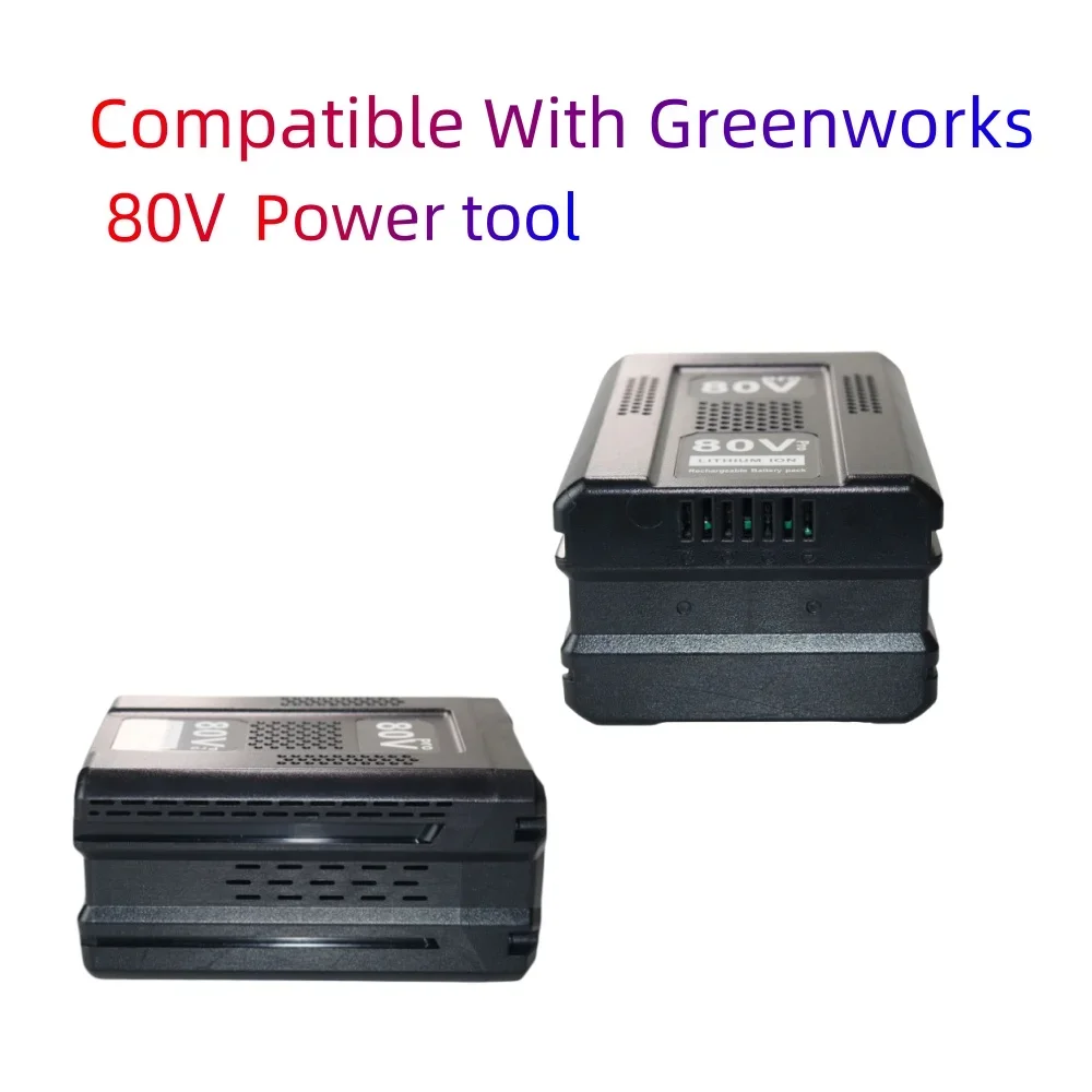 Batería recargable de iones de litio de 80V y 60000mAh para herramienta eléctrica Greenworks, Compatible con GBA80250, GBA80400, GBA80500