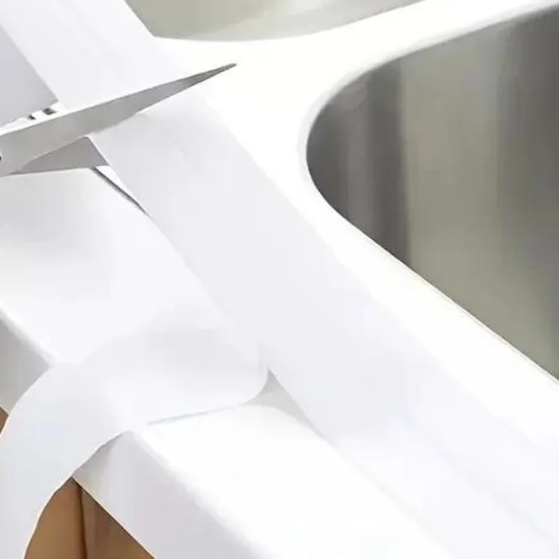 Bathroom Sealing Tape Caulk Tape Self Adhesive Waterproof Toilet Sealing Tape Strip Oil-Proof Kitchen Sink Edge Wall Sticker