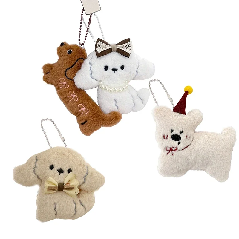 

Kawaii собака такса плюшевый брелок с мультяшным щенком мягкий брелок милый держатель для ключей кулон сумка подвесное украшение подарок для пары