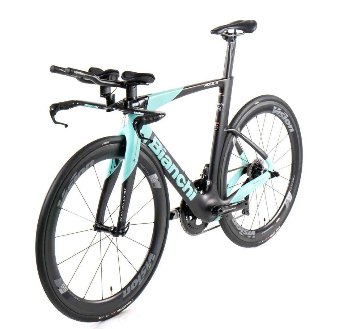 * Aquila RC Carbon TT Tri Frameset Dura-Ace Di2 2x12sp Build 4iiii Pwm Cranks 1.3kg Frame Aero Race Frameset