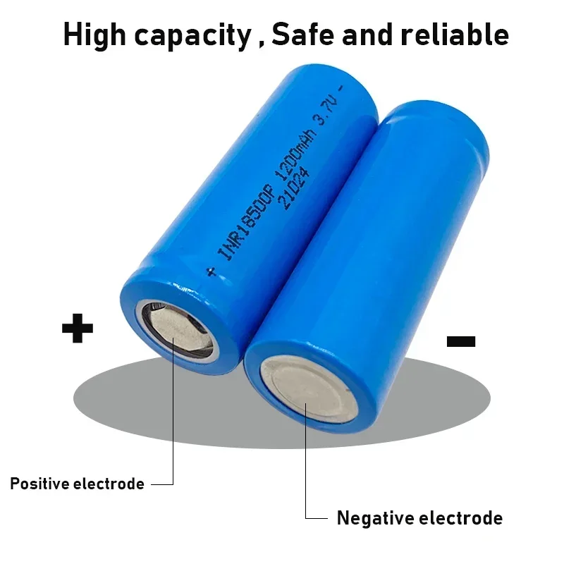 NEW 18500 Battery 3.7V 1200mAh Rechargeable Lithium-ion Battery, 3.7V Special Lithium-ion Battery for Strong Light Flashlights