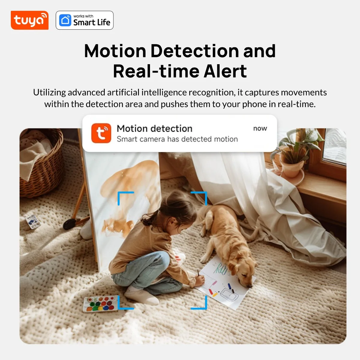 5G&2.4G 3MP Tuya Smart Indoor/Outdoor Security Camera for Home,Baby/Elder/Pet Camera W/Phone App,Color Night Vision 2-Way Audio