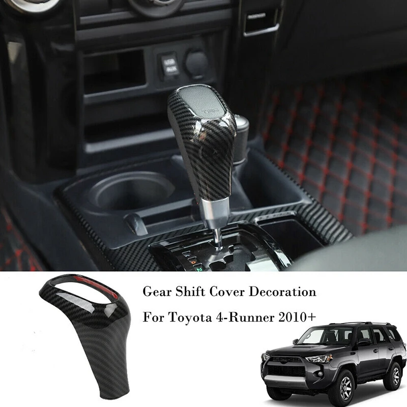 New-Carbon Fiber Gear Shift Shifter Knob Cover Bezel Trim For Toyota 4Runner TRD 2010-2019