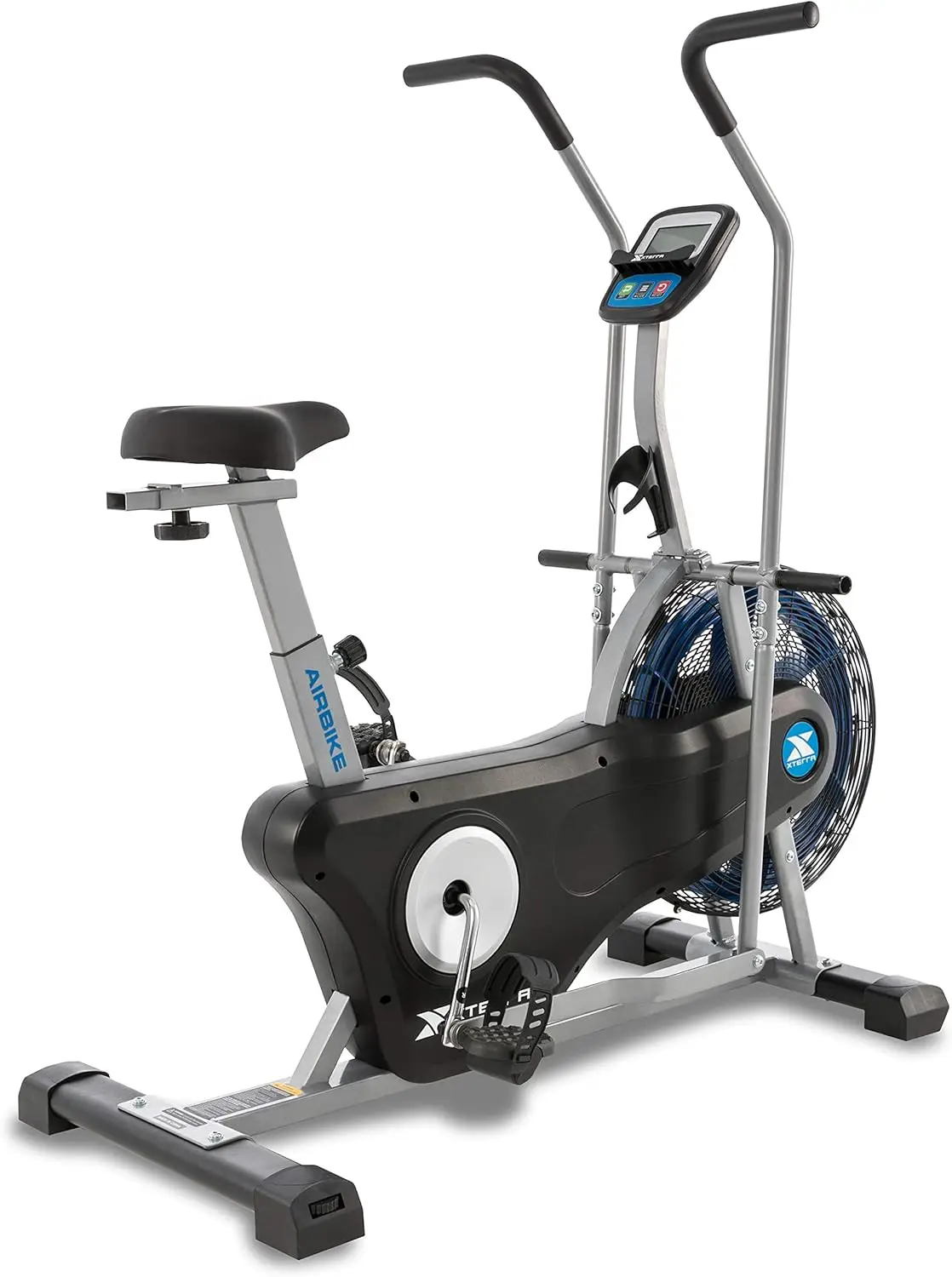 Fitness Dual Action, Heavy Duty Air Bike, Ergonomic Design, Adjustable Padded Seat, Unlimited Levels of Resistance, Dual Action