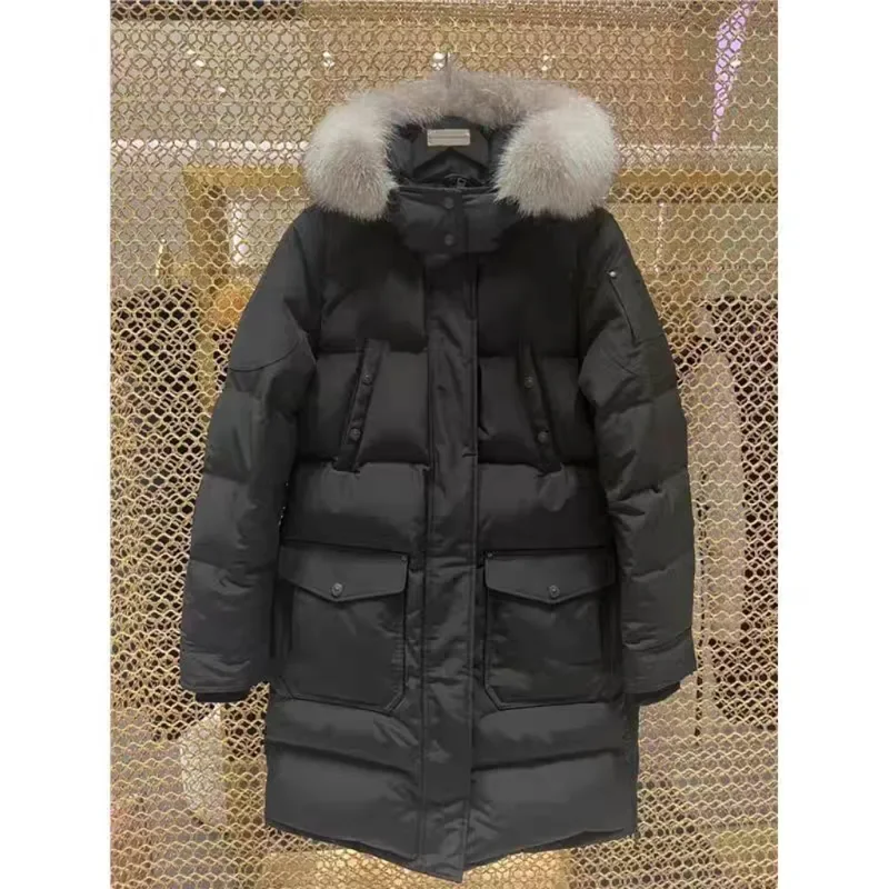 MO * SE KNUCKL * S chaqueta de invierno para mujer con cremallera gruesa, las mejores chaquetas de plumas, abrigos de invierno para mujer de ocio a la moda de plumón de ganso 90