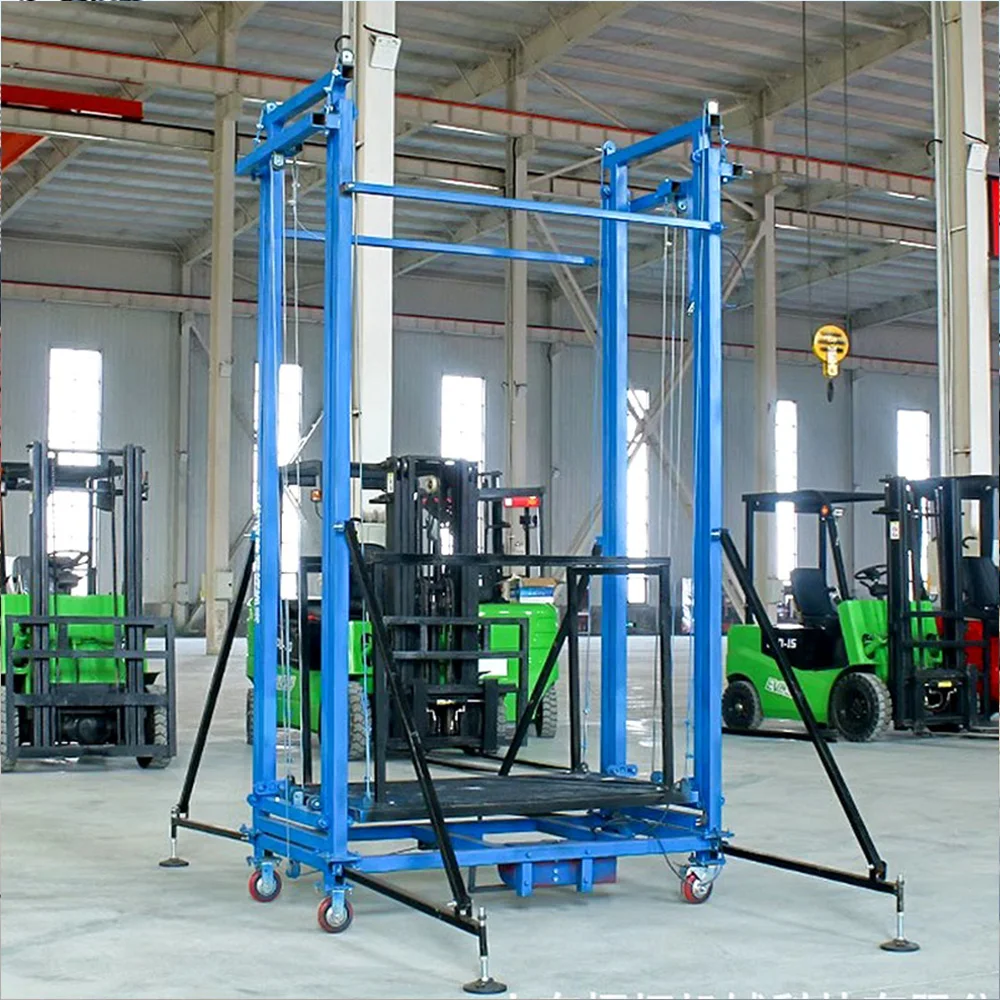 2-8m Mobile Electric Scaffolding Height 500kg Load  with Remote Control Handling Equipment