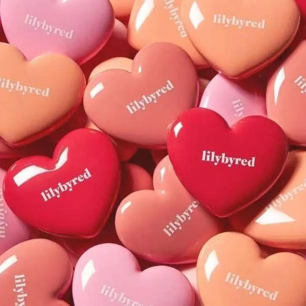 تصميم القلب أحمر الخدود الوردي الدائم Lilybyred ماتي Luv شعاع الخد بلسم المزاج روز رقيق الخوخ روج كريم الشفاه الخد العين 3in1 ماكياج #3