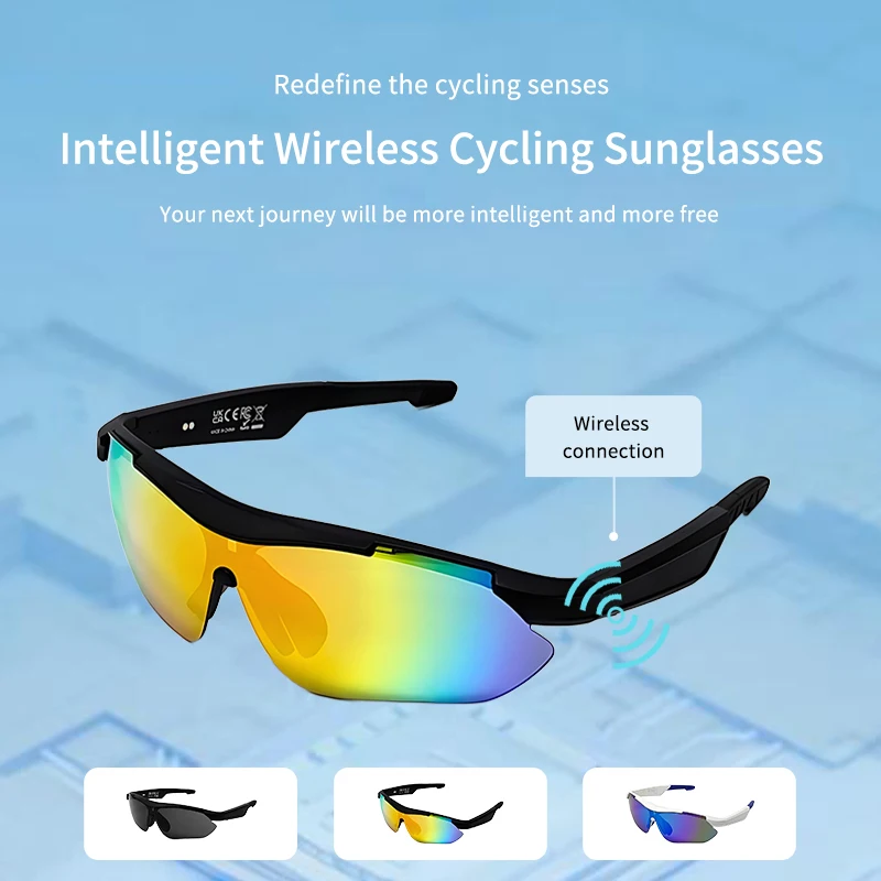 

LIGE Men Women Outdoor Sports Wireless Cycling Sunglasses Voice Assistant UV400 Fashion Wear Sunglasses Lenses Eye Protection