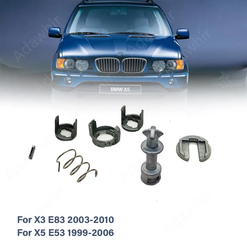 Kit de reparación de cilindro de cerradura de puerta de coche para BMW X3 E83 X5 E53 delantero izquierdo/derecho 7 unids/set