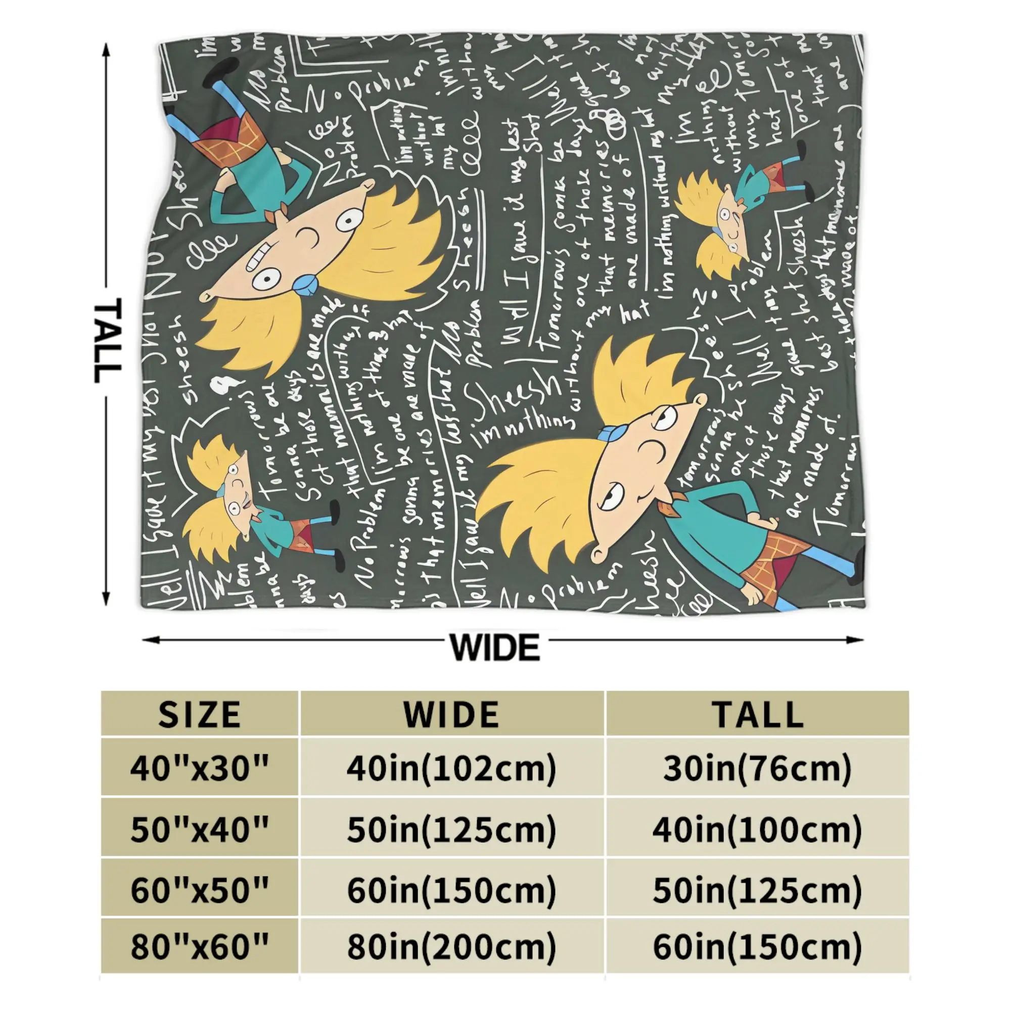 Koc Hey Arnold Wysokiej Jakości Ciepły Narzuta Jesienna Dla Dzieci Dorosłych Do Salonu Wzorzysta Narzuta Na Łóżko