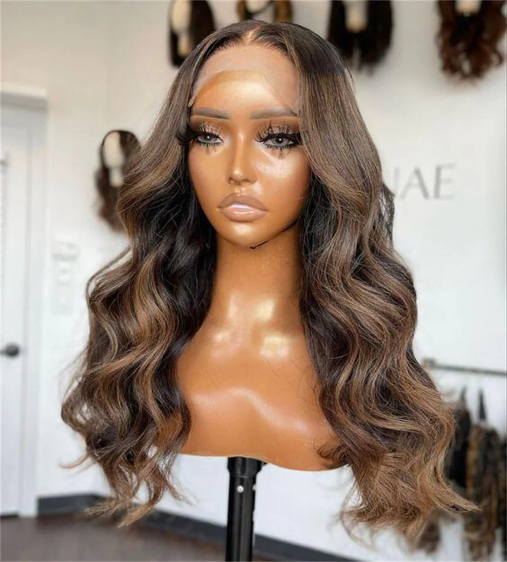 

Highlight Blonde 180Density 5x5 Silk Base 26inch Body Wave Preplucked Jewish Human BabyHair HDLace Wig European Hair Glueless